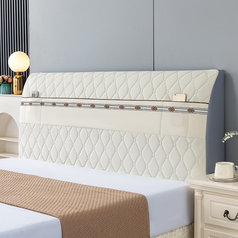 2024新款四季床头罩套全包防撞软包欧式皮床木床头盖布保护床套罩