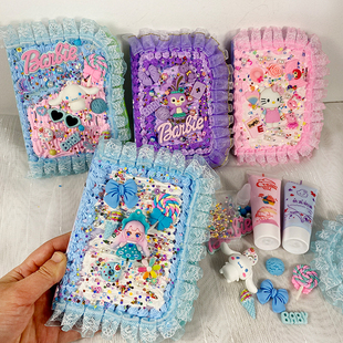 小学生手工制作diy奶油胶材料包女生手账本女孩自制日记笔记本子