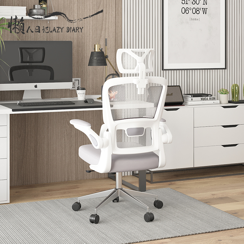 懒人日记人体工学电脑椅家用舒适学生椅透气靠背简约办公椅子护腰