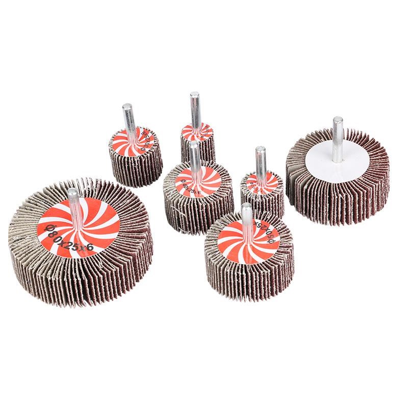 带柄叶轮磨头百叶轮纱布打磨头除锈砂纸圈砂轮百叶片砂纸页轮抛光