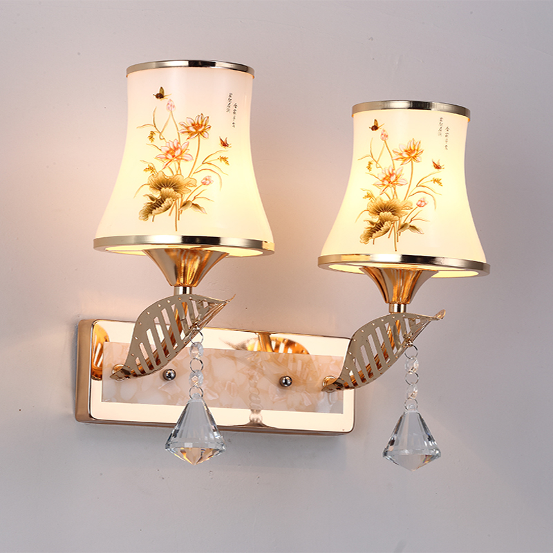 金色壁灯简约现代床头卧室灯客厅餐厅电视墙壁灯过道楼梯LED灯具