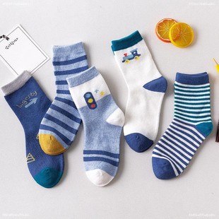 纯棉中筒儿童袜子3男童5女童春秋冬天10岁12大童7男孩9女孩祙子15