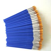 修补膏扁头毛笔平头美工笔描边油画笔水彩画扁头笔耐磨方头笔刷子