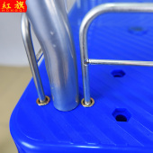 红旗双层静音平板车小推车大号拖车四轮拉货车小拉车仓库搬运车