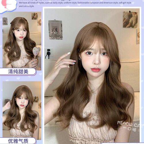 一口喵假发长卷发女网红主播lilota日常新款逼真自然jk全头套假发
