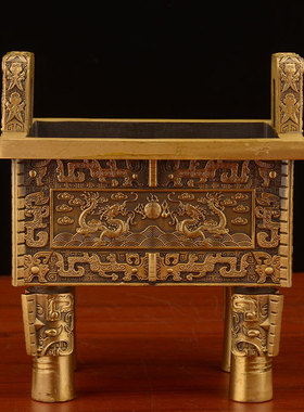 铜鼎摆件纯铜鼎家居客厅装饰办公室招财店铺开业乔迁商务庆典礼品