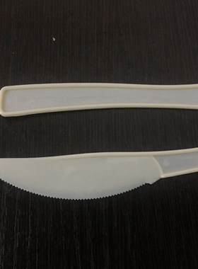 1000只一次性塑料黄色大刀蛋糕刀切割鸭血豆腐刀面包甜点甜品刮刀