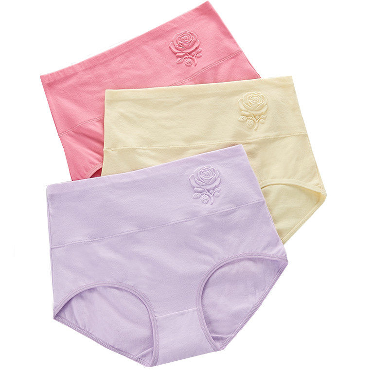 4条装高腰收腹内裤女纯棉裆收复不卷边透气棉线提臀三角裤,女士内衣/男士内衣/家居服,平角裤,淘宝优惠券,粉丝福利购,淘宝优惠卷