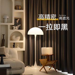 客厅卧室阳台轻奢挂钩式 窗帘全遮光2023年新款 布帘遮阳宿舍防晒布