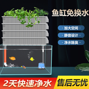 鱼缸过滤器滴流盒小型鱼缸过滤循环系统生态净水增氧过滤盒周转箱