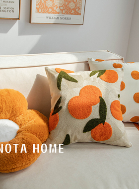 黄色花朵抱枕田园风靠垫波点靠枕客厅沙发午睡枕套床头抱枕芯柔软