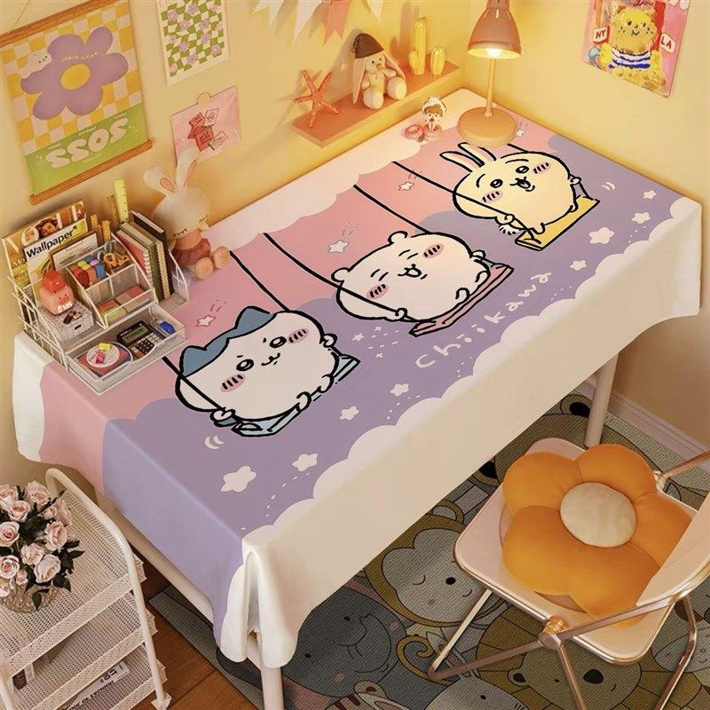 chiikawa表情包桌布卡通可爱吉伊卡哇茶几盖布学生书桌电脑桌台布,居家布艺,桌布,淘宝优惠券,粉丝福利购,淘宝优惠卷