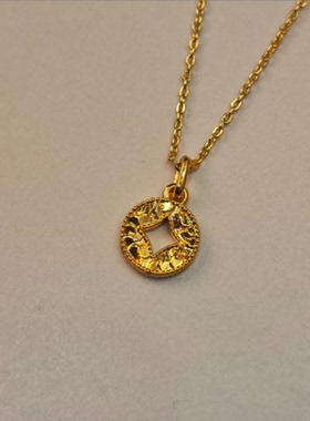 18K金吊坠饰品 龙鳞钱币吊坠 xy 80057