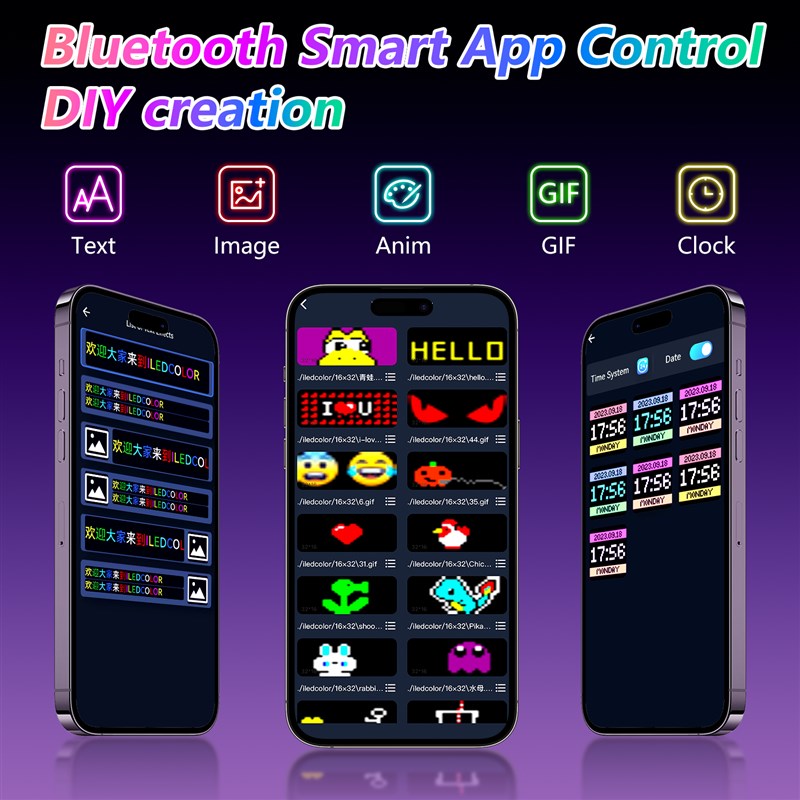 爆款LED全彩广告软屏led柔性显示屏智能车贴汽车后车窗表情屏