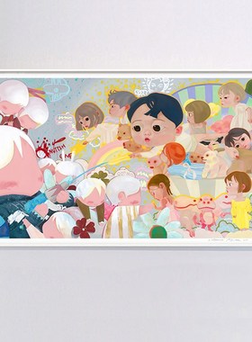 AOCA 潮流艺术画刘颖版画大尺寸画巨幅客厅装饰画卧室挂画 我们