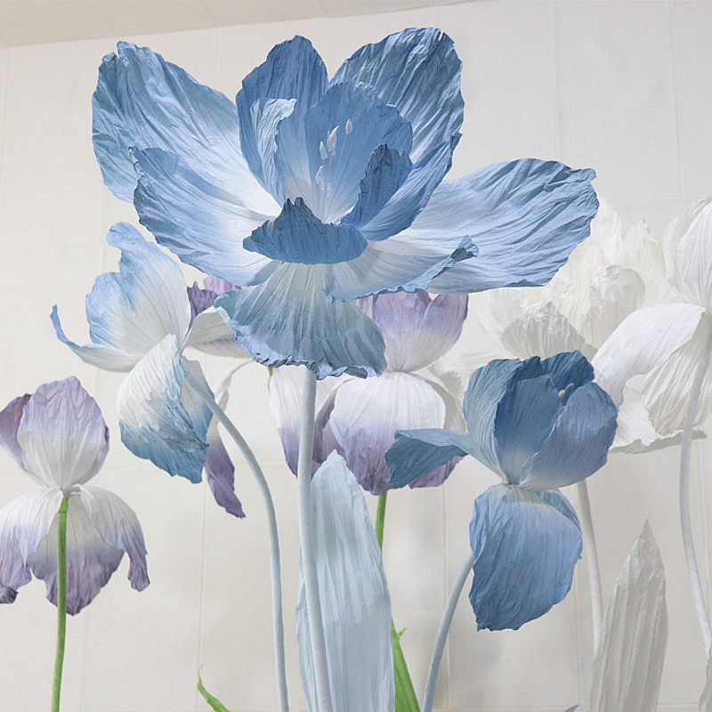 白色鸢尾花纸艺花婚庆道具商业美陈仿真花纸花商场橱窗装饰手工花,节庆用品/礼品,婚庆绢花,淘宝优惠券,粉丝福利购,淘宝优惠卷