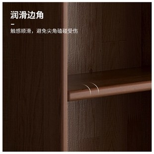 全实木家用书架胡桃木色整墙一体落地置物架靠墙客厅储物组合书柜