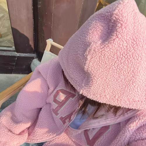 多拍链接~~秋冬季新款羊羔绒保暖羊羔毛外套女士时尚加厚