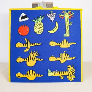 好饿 小蛇绘本毛毡玩具儿童互动课堂故事表演教师教具围裙剧早教