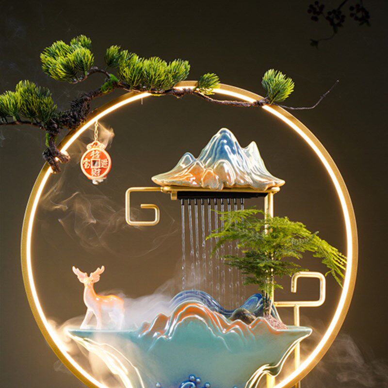 招财流水生财摆件循环水创意家居玄关客厅办公室喷泉开启乔迁礼品,家居饰品,流水摆件,淘宝优惠券,粉丝福利购,淘宝优惠卷