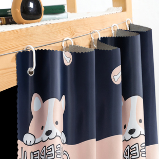 学生宿舍床帘加厚强遮光布帘子寝室上下铺上铺男下铺女窗帘小奶狗