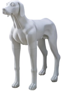 狗摆件玻璃钢大号魏玛犬宠物橱窗装饰衣服胸背展示架道具狗模特