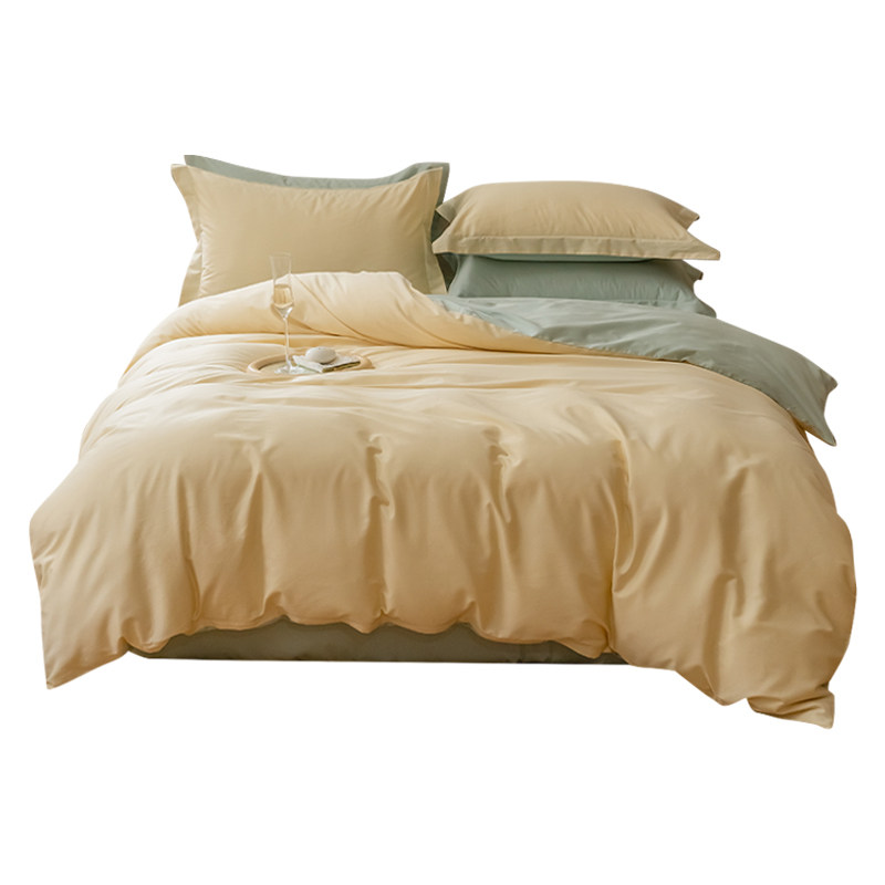 北欧 更细腻的100支贡缎面料春秋季全棉床上四件套纯棉保暖1.8米