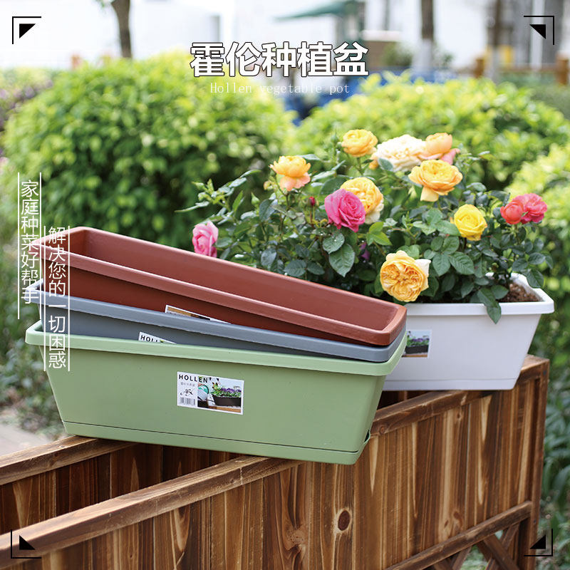 阳台种菜花盆家用长方形塑料盆栽种植箱草莓专用蔬菜霍伦盆花铁架,鲜花速递/花卉仿真/绿植园艺,花盆,淘宝优惠券,粉丝福利购,淘宝优惠卷