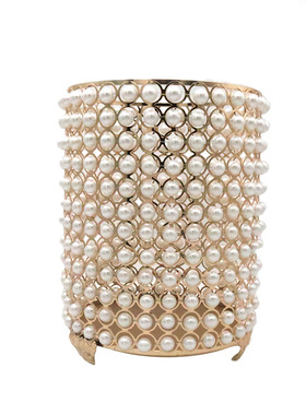 网红北欧风创意家用客厅圆柱垃圾桶厨余仿珍珠置地垃圾桶