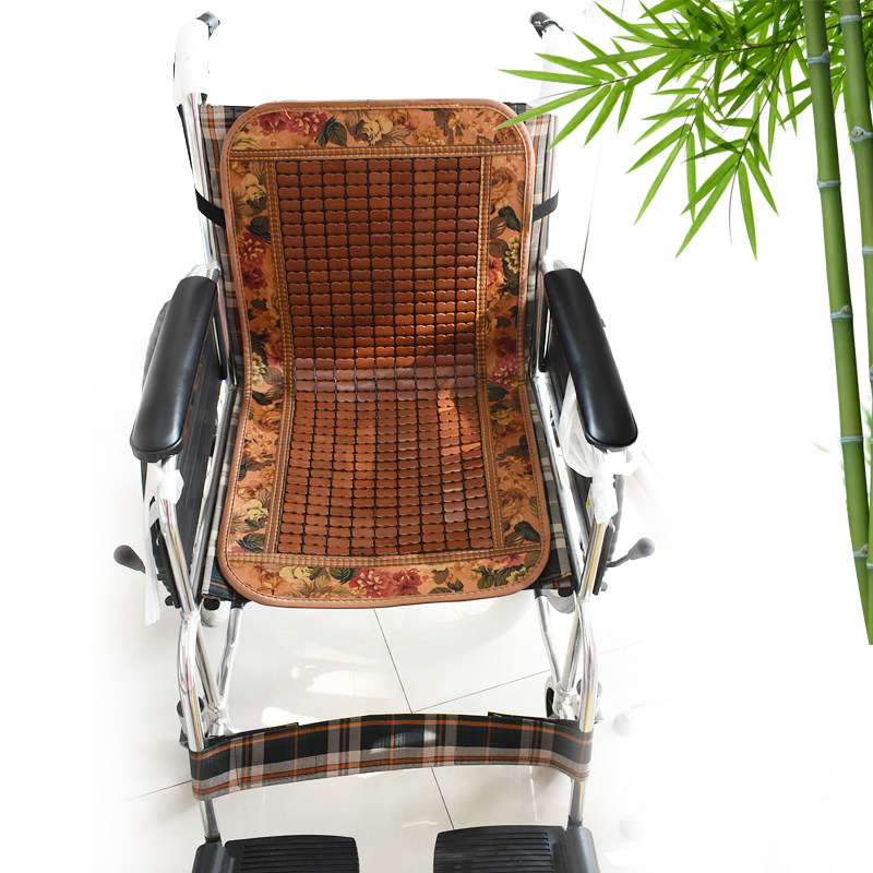 夏季电动手动轮椅专用凉席坐垫防褥疮老人透气防滑竹席垫配件大全