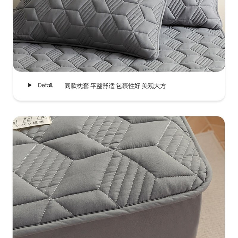 A类大豆原棉床笠夹棉单件1.8m席梦思保护套纯棉儿童床垫套可定做