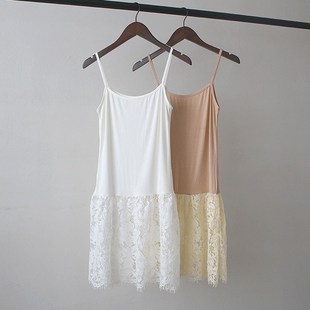卫衣内搭衬裙套毛衣吊带裙女打底下摆镂空蕾丝裙中长款吊带背心裙