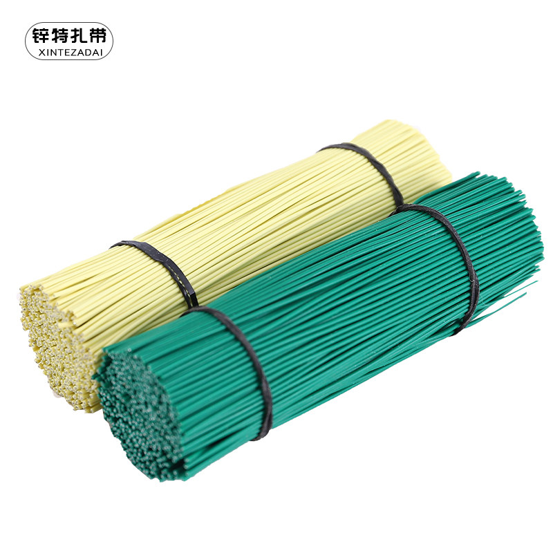 铁丝扎线带镀锌葡萄扎丝园林扎带包塑铁丝铁芯蔬菜月季支架捆扎丝图片