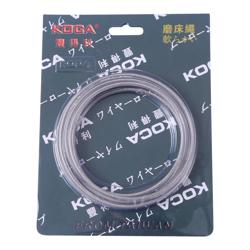 磨床钢丝绳4MM168手摇平面磨床吊索耐磨钢索不锈钢包塑防水钢丝