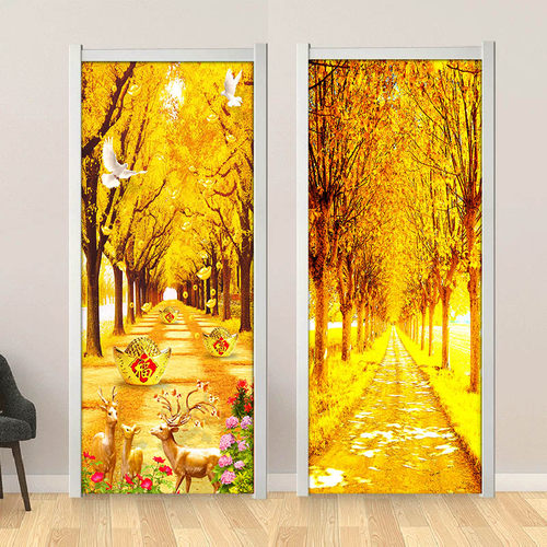 衣柜门贴画整张自粘装饰创意厕所洗手间卧室木门玻璃移门翻新贴纸