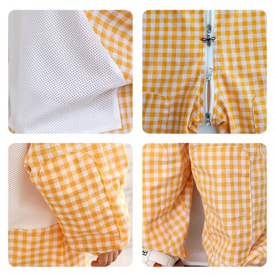 宝宝爬爬服夏季薄款户外出爬行服婴儿童防脏罩衣纯棉全身罩衣连体