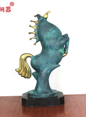 宇卓铜器 纯铜马欧式铜马欧式铜雕办公室黄铜马到成功摆件