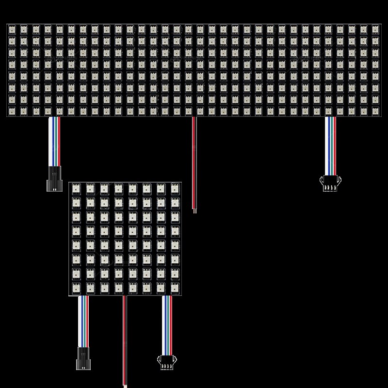 LED像素屏12V幻彩可编程WS2815走字广告屏RGB高亮软灯屏