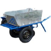 三轮电动手推翻斗车鸡公车山区农用养殖场推粪爬坡双轮电动推车