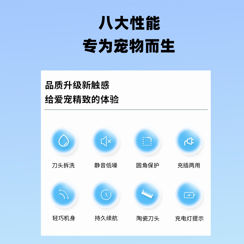 特锋宠物电推剪狗狗脚毛小电剪剃毛器刀头专业剃脚底毛静音推子