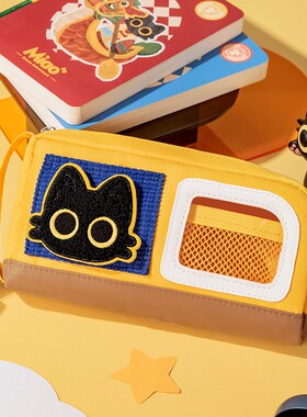 弘典大容量笔袋女生2024新款文具盒男孩款透明文具袋学生高颜值铅