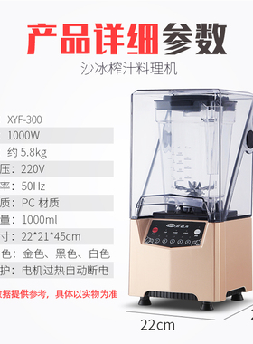 沙冰机商用奶茶店静音带罩冰沙机刨冰碎冰机搅拌机榨果汁机