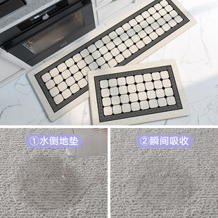 厨房可擦免洗长条地毯复古加厚高级防滑防水脚垫 大江地垫欧式