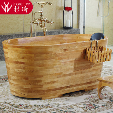 杉琦加厚木桶浴桶成人泡澡桶家用大人洗澡桶浴盆家用浴缸坐浴盆