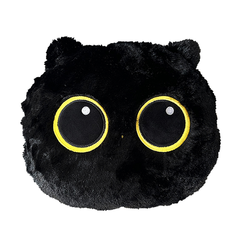 emo创意小黑猫抱枕空调被便携办公两用午休毯车载靠枕礼物收纳