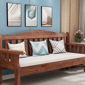 头客厅阳台简约现代小户型沙发长椅实木沙发组合全实木三人木质木