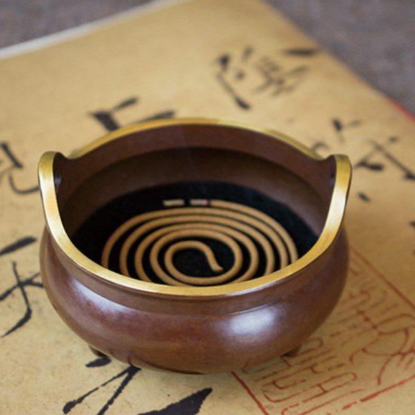 经典双耳熏香炉纯铜仿古铜宣德线香盘香檀香香炉供佛家用室内,家居饰品,香薰炉,淘宝优惠券,粉丝福利购,淘宝优惠卷