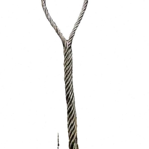 手工编头双扣钢丝绳起重吊装吊车吊索具插编头30公分行车油丝绳