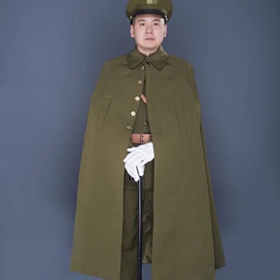 2023春季男女通用军官演出服斗篷风衣双层毛呢舞台剧装扮