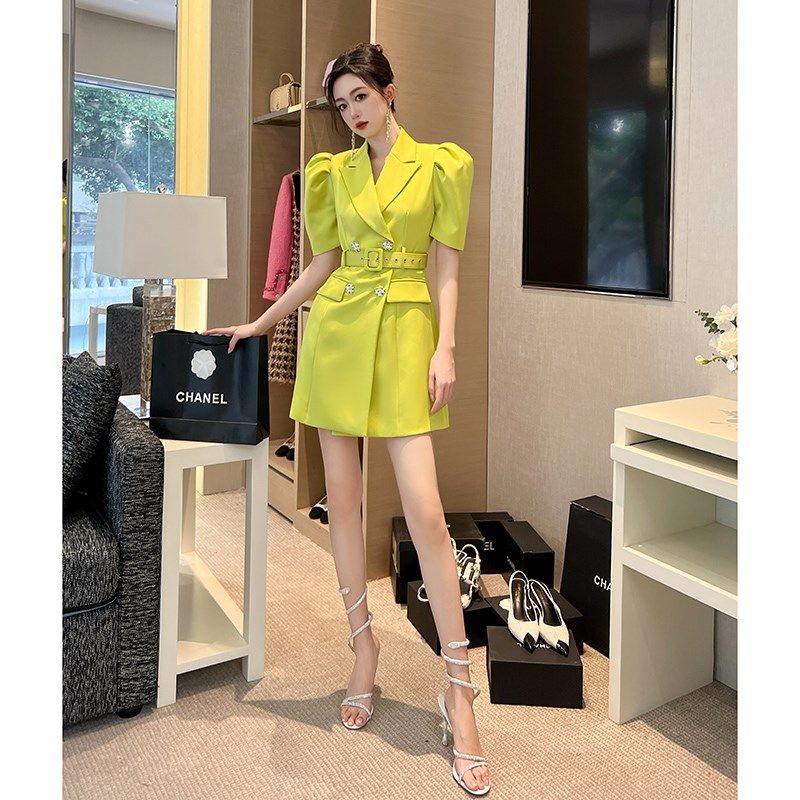 西装连衣裙女高级感夏季2024新款短裙小个子女神范气质职业西装裙